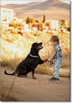 - Custom Canvas Wall Art from Photo - Personalized Picture Prints to Painting for Family Wedding Pet 12x12 inches Unique Memorial Gifts for Mom Dad Dog - Premium Stretched Gallery Wrap (Ready to Hang)