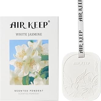 Airkeep Car Air Freshener - White Jasmine Handmade Scented Ceramic for Drawers and Closets, Car Air Freshener Gifts for Men Women Car Fragrance