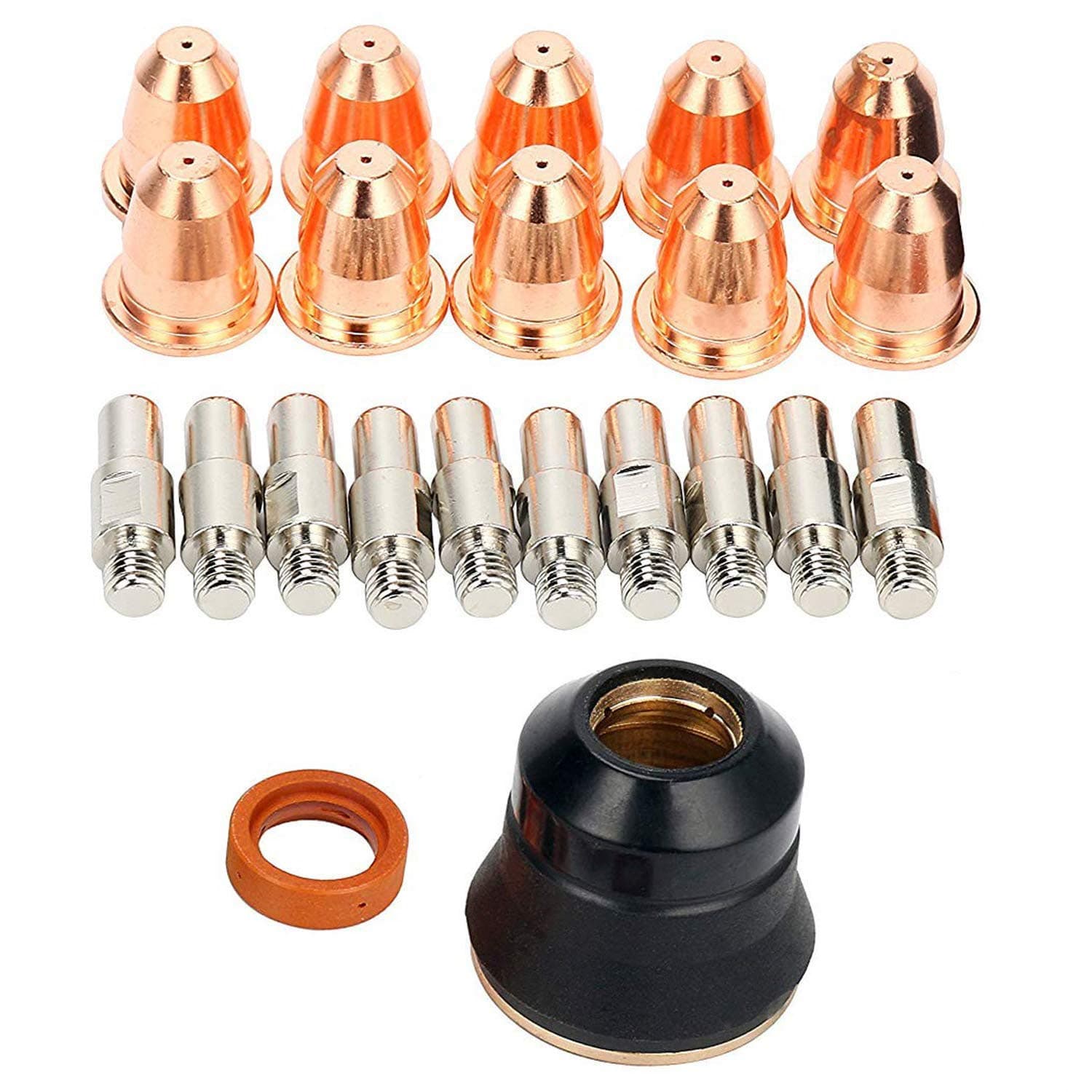 22pcs Plasma Electrode PR0110 Tip 0.8 PD0116-08 Shield Cup PC0116 Diffuser PE0106 Consumables For Trafimet S45 Torch
