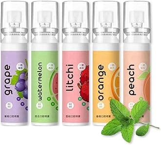 5PCS Fruit Oral Breath Spray, Mouth Breath Freshener, Bad Breath Treatment for Adults, Dry Mouth Spray for Bad Breath, Effective Mouth Oral Breath Spray, Breath Spray Mouth Spray Breath Freshener