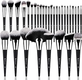 DUcare Makeup Brush Set 32Pcs Professional Makeup Brushes Christmas Gift Premium Synthetic Kabuki Foundation Blending Brush Face Powder Blush Concealers Eye Shadows