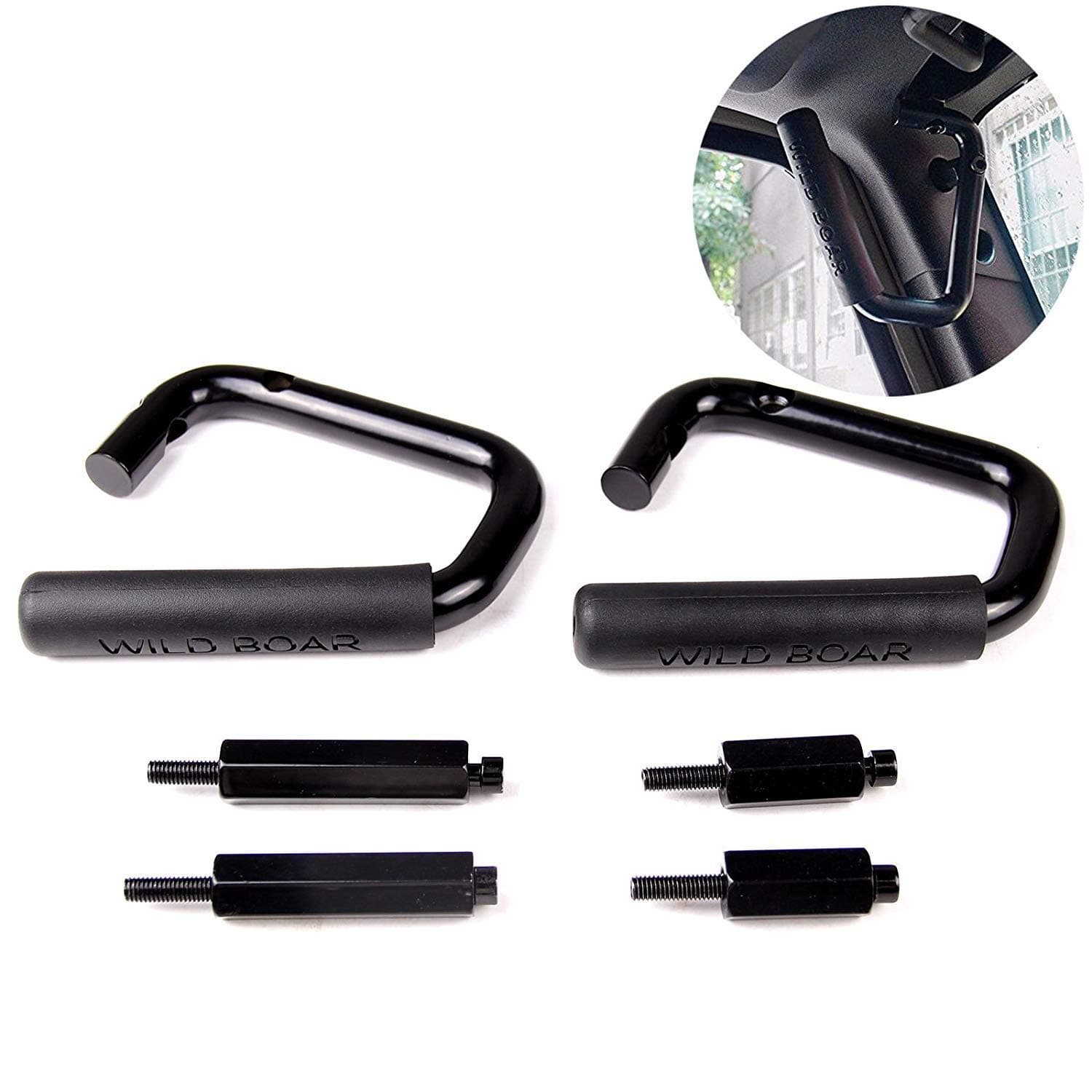 i-Shop Grab Bar Front Grab Handle -Black, Pair