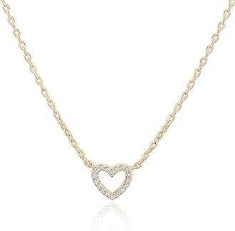 14K Gold Plated Dainty Pendant Necklace | Heart, Dot, Halo, Butterfly Pendant | Layering Necklaces | Gold Necklaces for Women