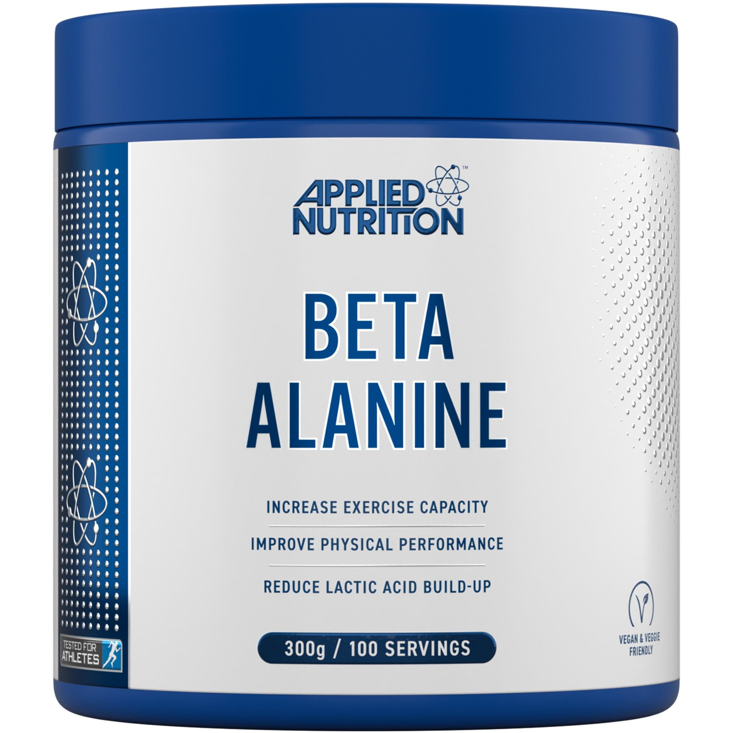 Applied Nutrition Beta-Alanine Amino Acid Pre Workout Powder 3000mg per Serving Enhances Training Duration & Physical Performance Gluten Free, Suitable for Vegans (300g - 100 Servings) (Unflavoured)