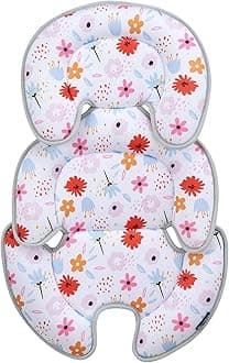 Innokids Head and Body Support Pillow Infant Car Seat Insert for Newborn to Toddler Stroller Cushion (Floral)