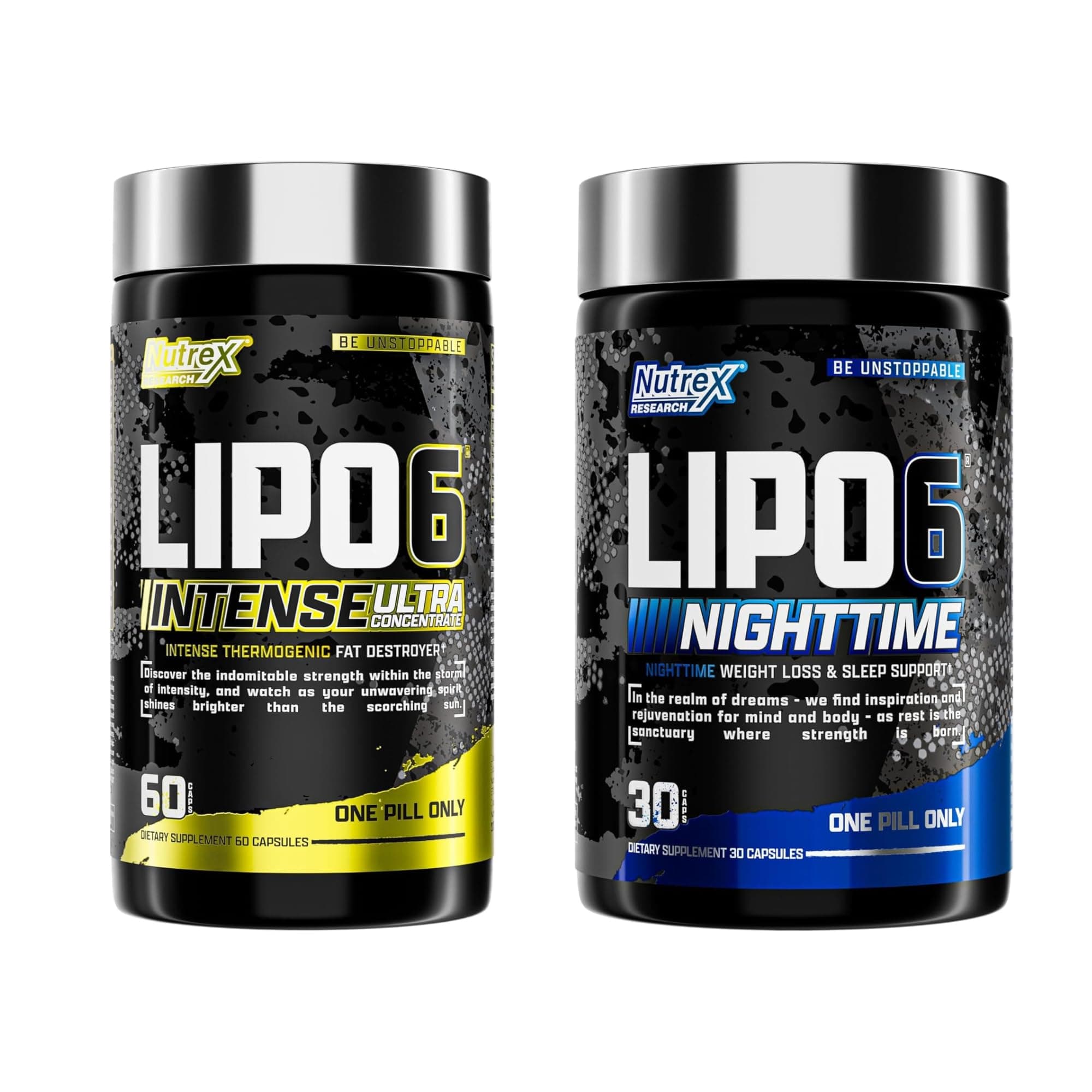Nutrex Research Lipo 6 Intense and Nighttime AM/PM Bundle