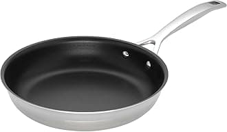 LE CREUSET 3-Ply Stainless Steel Non-Stick Frying Pan, 24 x 5 cm, Silver, 96200224001000
