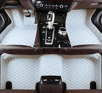 SARAHS Customized car Floor mats -Suitable for 99% of Cars, SUVs, and Trucks - car Pads to Protect Vehicle Interior Floor Accessories (White)