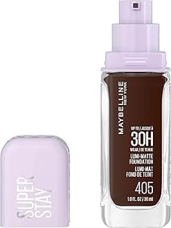 Super Stay Lumi-Matte Foundation, Lightweight and Buildable Full Coverage Foundation Makeup For Up To 30HR Wear, 405, 1 Count