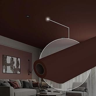 Ceiling Decor Film - Brown Matt PVC Stretch Ceiling - Room Ceiling Covering Kit, DIY Installation for Modern Ceiling Design fits Kit #10 Film Size 6'7'' * 10'6''