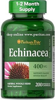 Echinacea 400 mg for Immune Health by Puritan's Pride to Support Immune System 200 Capsules