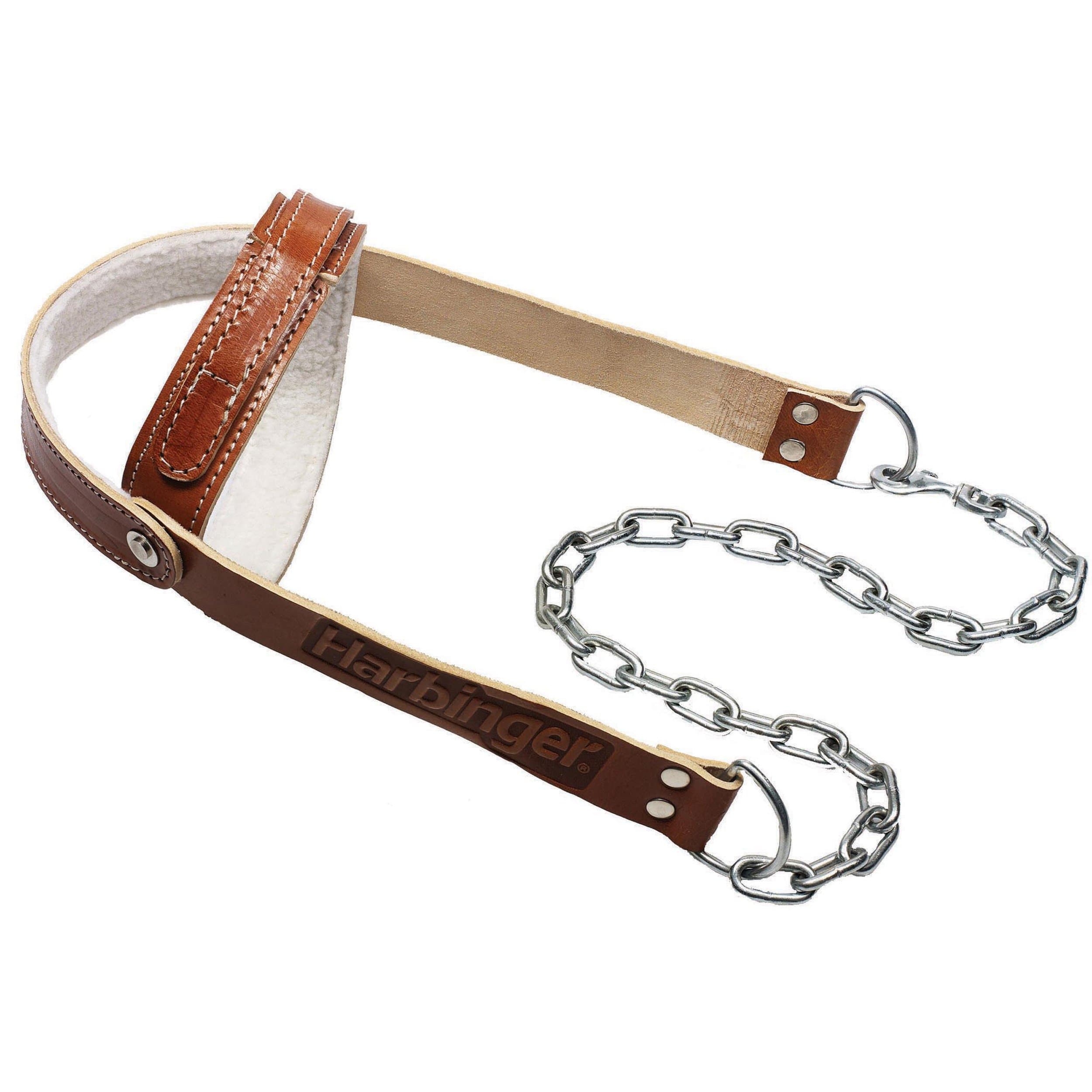 Harbinger Padded Leather Head Harness, brown