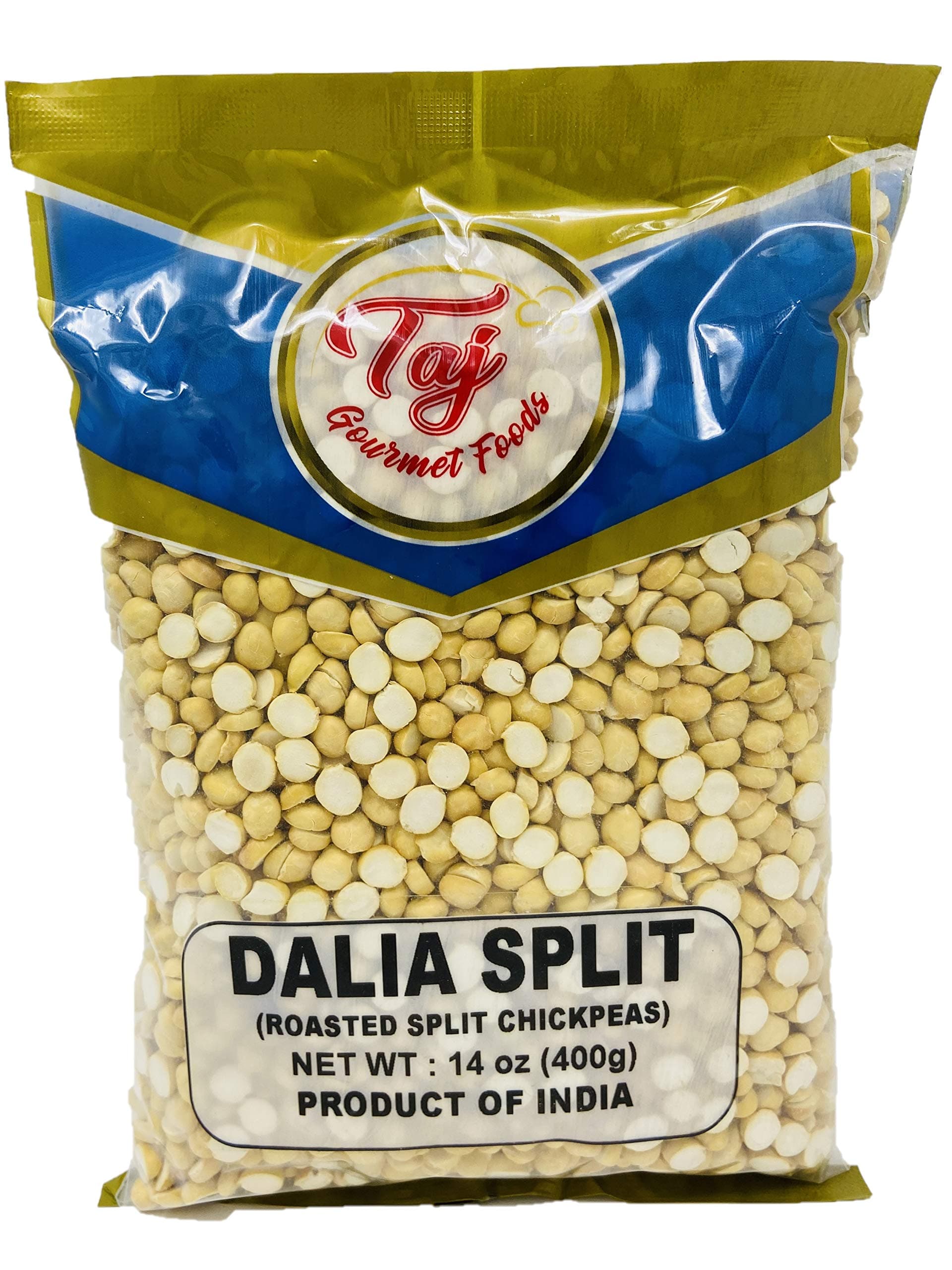 TAJ Premium indian Dalia Split (Roasted Split Chickpeas Daliya), (14oz)