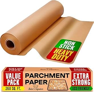 Baking Paper Roll 38cm x 64m – Non-Stick Unbleached Parchment Paper with Cutter for Baking, Cooking, Grilling, Steaming, Air Fryer – Baker’s Signature