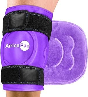 Ice Pack for Knee Pain Relief, Reusable Gel Ice Wrap for Injuries, Swelling, Knee Replacement Surgery, Cold Compress Therapy for Arthritis, Meniscus Tear and ACL, Purple
