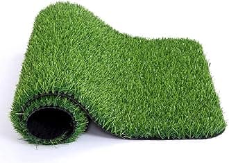 Kuber Industries 35 MM Artificial Grass/Doormat for Balcony|Soft and Durable Plastic Turf Carpet Mat|Artificial Grass, Size 60 x 30 CM (Green)-KUBMART011788