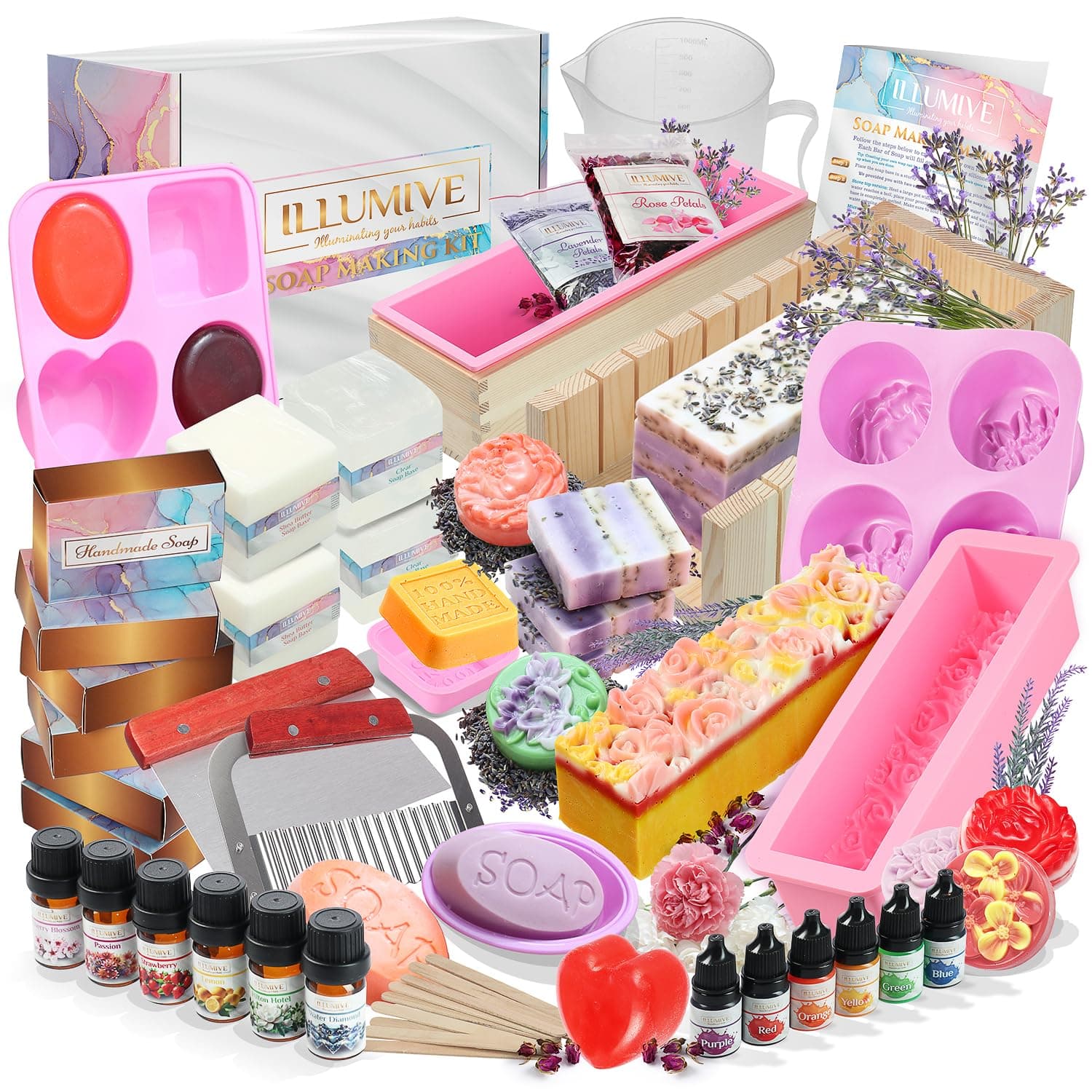 Illumive Soap Making Kit - Deluxe Soap Making Kit - Includes all Soap Making Supplies. Ideal Soap Making Kit for adults.