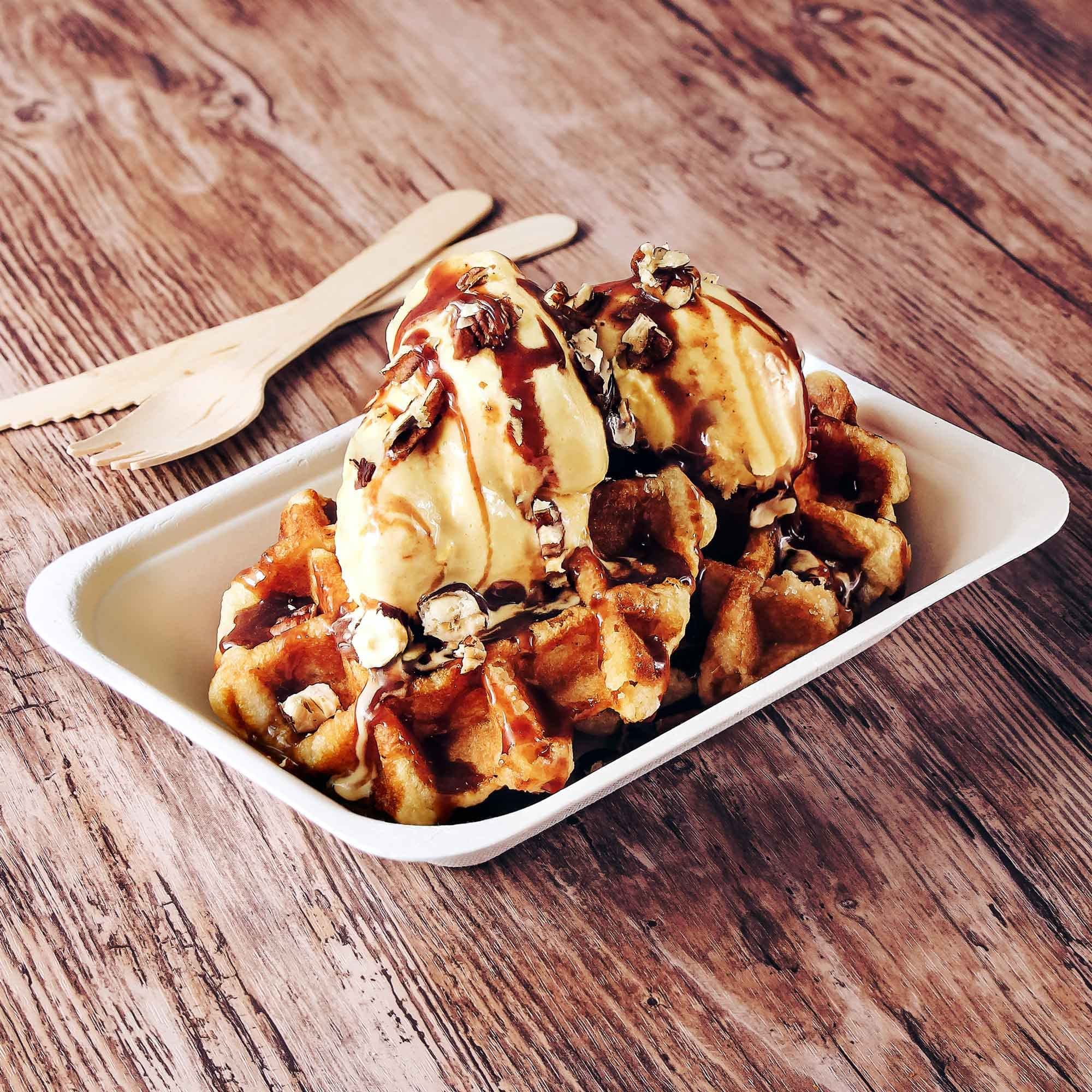 VegwareVW-C2 Bagasse Chip Tray, Medium, 7" x 5" - Pack of 500