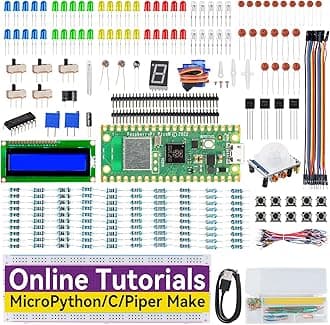 Raspberry Pi Pico W Starter Kit with 40 Projects Without Online Tutorials, MicroPython C Piper Make Code, One-Stop Learning Electronics and Programming for Raspberry Pi iduino Beginners & Experts