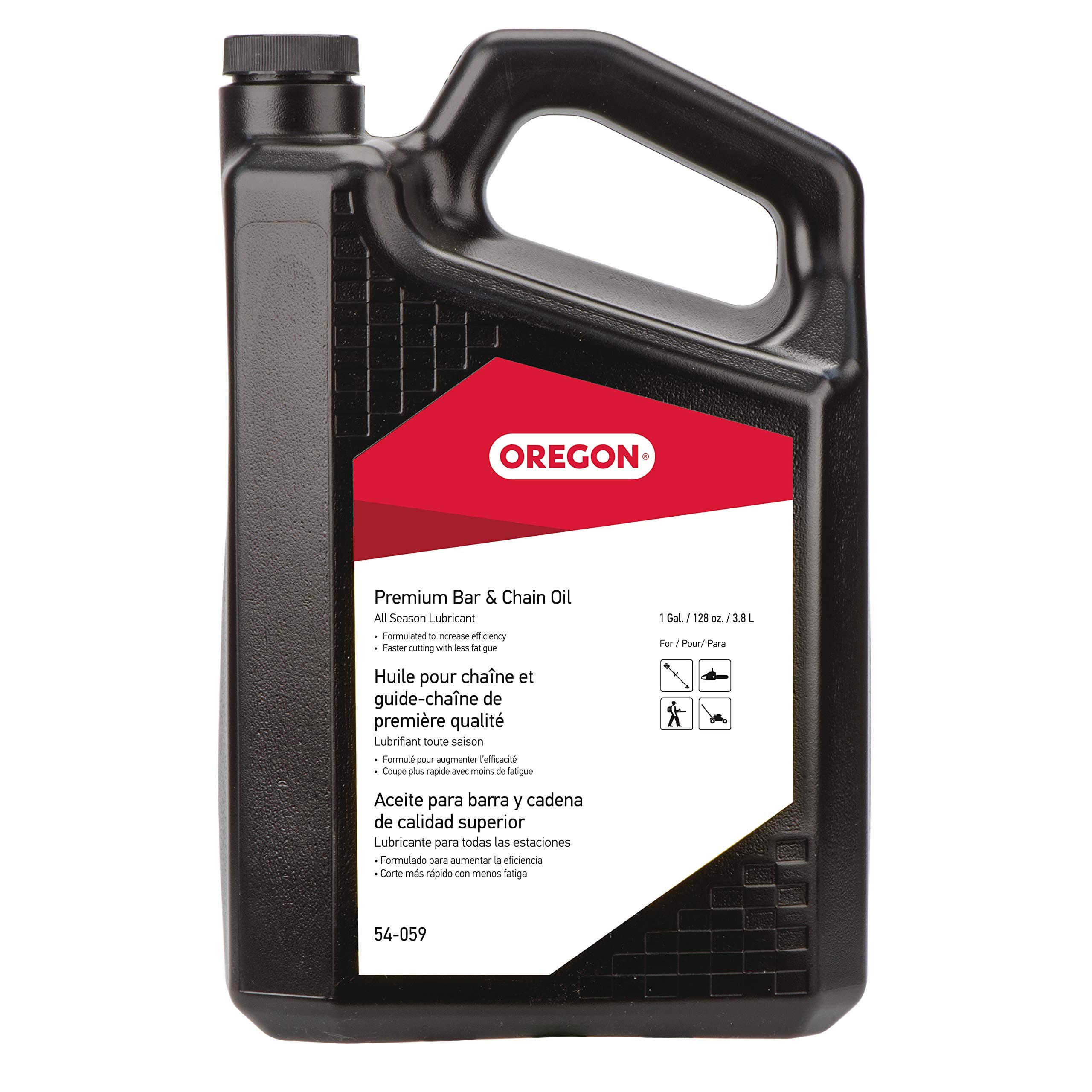 54-059 Premium Bar and Chain Oil and Lubricant for Chainsaws, 1 Gallon Bottle (128 fl.oz / 4500 ml)