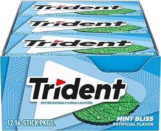 Trident Mint Bliss Sugar Free Chewing Gum with Xylitol 14 Sticks 1.3 oz (39 g)