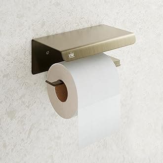 - USF Toilet Paper Holder for Bathroom | 304 Stainless Steel Tissue Paper Roll Holder | Bath Utilities | Square Wall Mounted Paper Holder for Restroom | Antique Finish | 25 Years Warranty