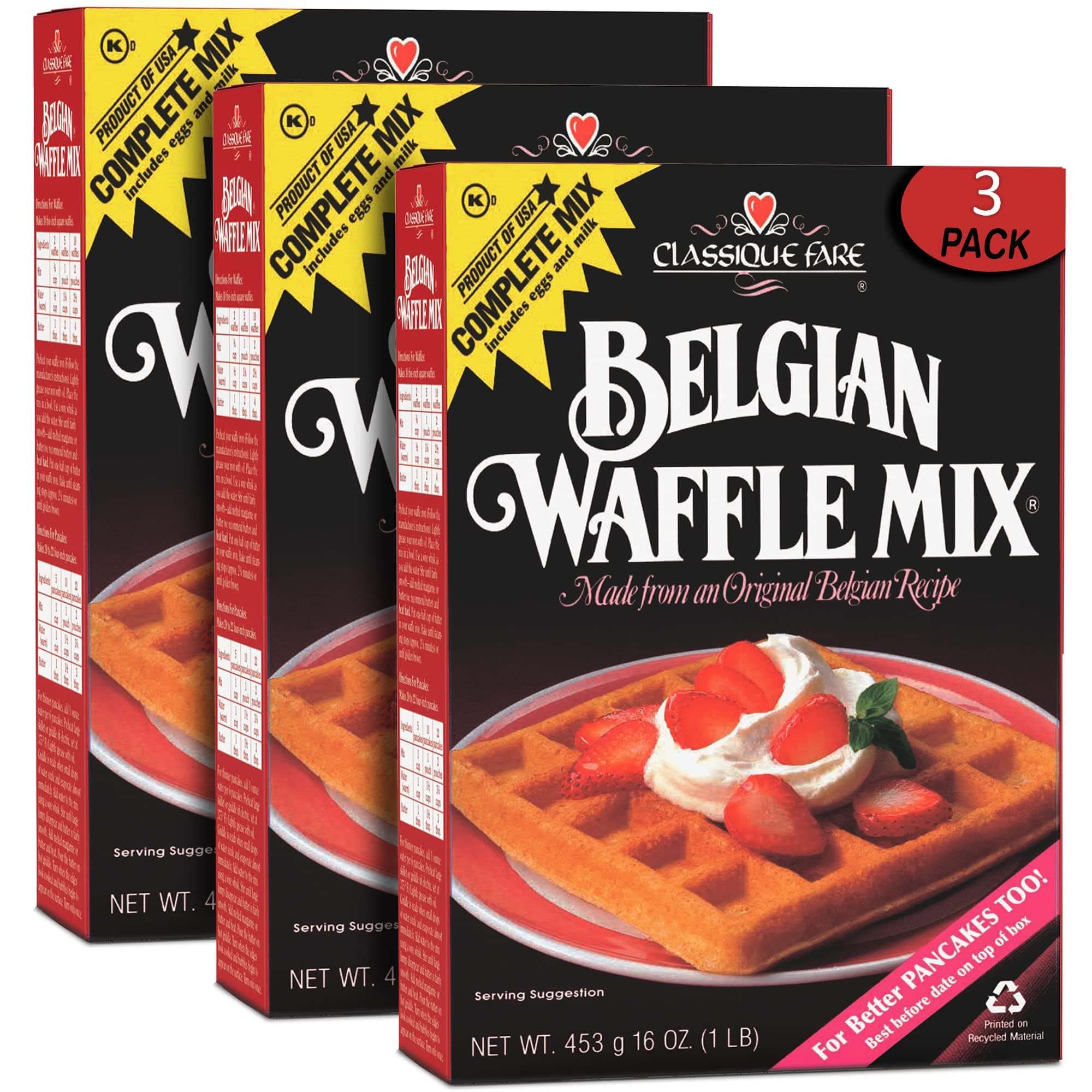 WAFFLE MIX,BELGIUM 16 OZ