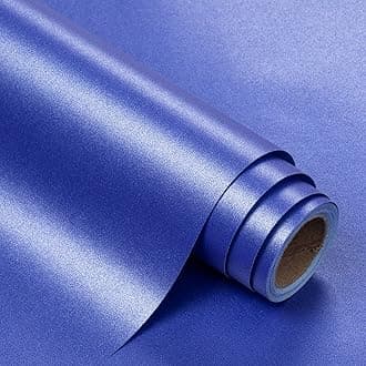 WRAPAHOLIC Premium Pearl Glossy Wrapping Paper - Royal Blue - 17in x 32.8ft Roll, 46 Sq. Ft