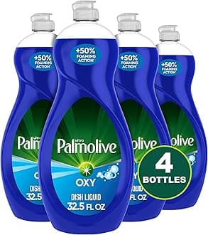 Palmolive Ultra Dishwashing Liquid Dish Soap, Oxy Power Degreaser - 32.5 Fl Oz (Pack of 4)