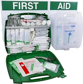 Safety First Aid Group Evolution Eyewash & First Aid Point BS 8599 Compliant, Large Fully Stocked