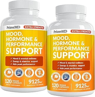 PrimeMD 19-in-1 Extra Strength Peruvian Maca Root Capsules - 9125 mg Ashwagandha Supplements with Fenugreek and Ginseng for Mood, Hormone and Performance Support (120 ct) (2-Pack)