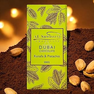Alsuwissria's PISTACHIO Kunafa Chocolate Bar 200g | Dubai's Viral Chocolate | Pistachio Cream Filling| Freshly Made with Real Kunafa