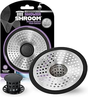 ShowerShroom SHSULT755 Ultra Revolutionary Shower Hair Catcher Drain Protector, Stainless