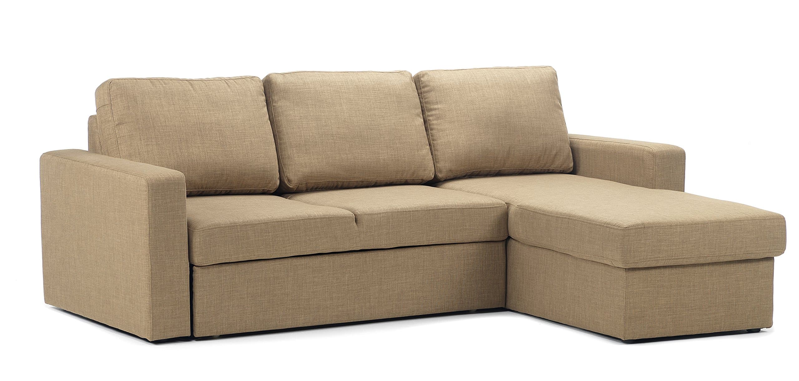 Delaney Luxury Reversible Chaise longue Corner Lounge Suite Couch Pull Out Sofa Bed in 2 Rio fabric taupe(Brown), ONLY £499*****