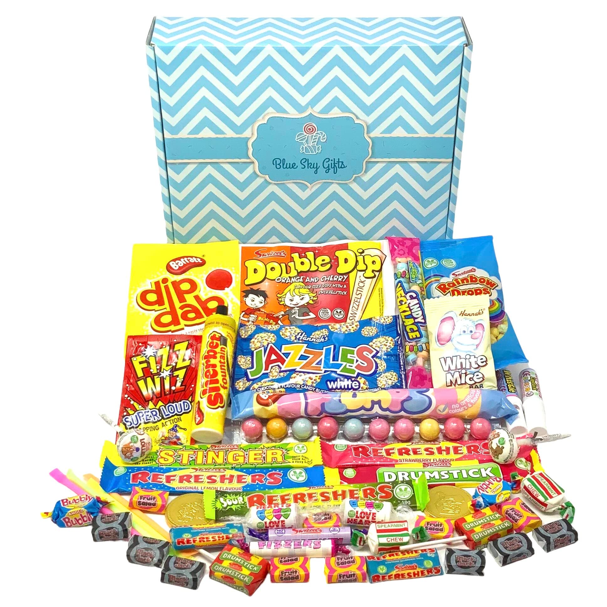 Retro Sweets Hamper, Gift Box, Packed with The Best Old School Sweets, A Perfect Present in A Stylish Gift Hamper. Classic Retro Sweets, A Sweets Gift Box They Will Love and Remember