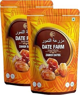 Date Farm Zahidi Dates Luxury Wet Dates, 100% Natural, Arabian, Khajur, Boosts Immunity, No Added Sugar, Gluten-Free, 1 Kg