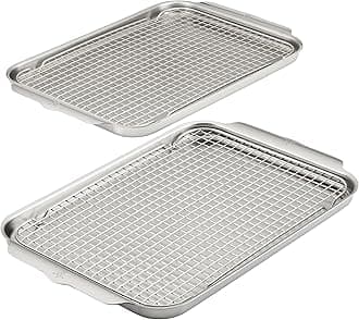 Hestan OvenBond Tri-ply 4-Piece Sheet Pan & Rack Set, Silver