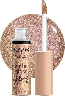 Butter Gloss Bling Lip Gloss, Non Sticky and Shiny Vegan Lip Makeup - Bring The Bling