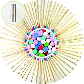 200 Count - 3" Long Rainbow Color Matches | Three Inch Coloful Loose Wooden Safety Match Sticks for Candle Display | Refill Decorative Jar Holder Bottle | Striker Included