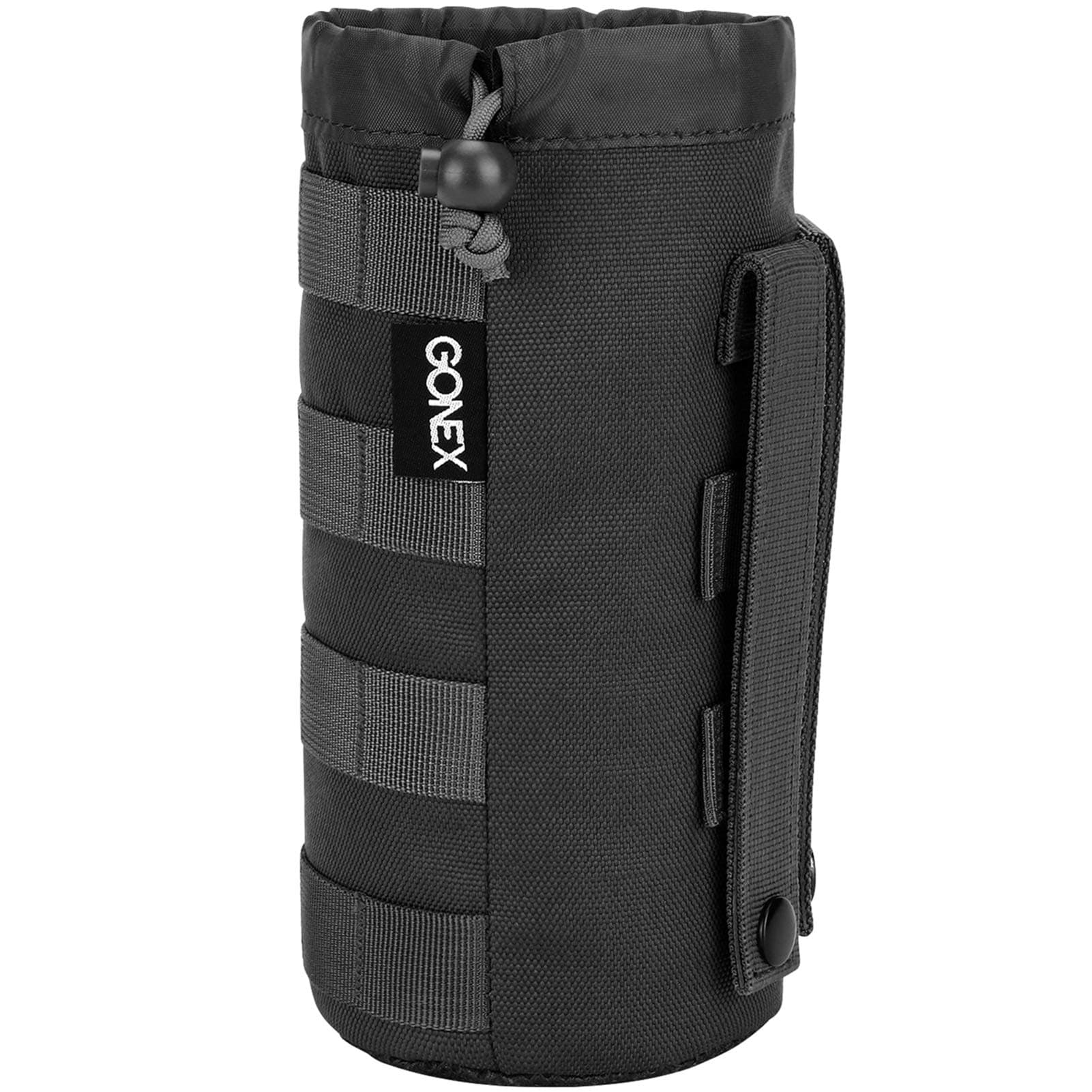 Gonex Tactical MOLLE Water Bottle Pouch, Drawstring Open Top & Mesh Bottom Travel Water Bottle Bag Tactical Hydration Carrier