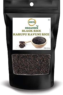DIETS ORGANICS Black Rice/Karuppu Kavuni Rice, 500 Gram