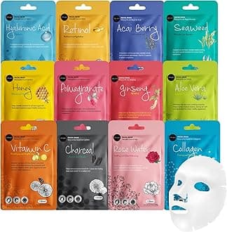 celavi Face Mask Set Korean Beauty Essence Facial Paper Sheet Mask Korea Skin Care Moisturizing 3 Packs of each 12 New flavors K-Beauty Skincare 36 masks in a pack Made in Korea