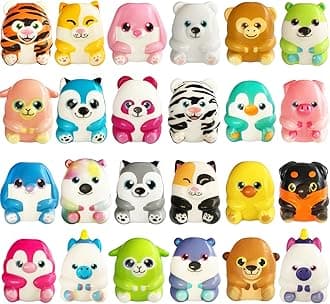 24 Pcs Party Favors Filled with Squishy Toys,Jumbo Slow Rising Squishies Toys,Soft Kawaii Animal Squishy Toys for Birthday Goodie Bag Stuffers,Pinata Stuffers,Classroom Prizes,Carnival Prizes