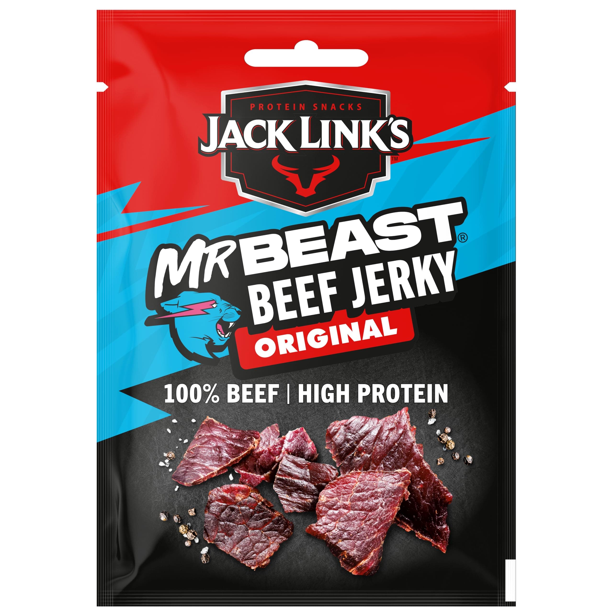 Jack Linkâ€™S Beef Jerky Original â€“ High Protein Meat Snack â€“ Dried Halal Beef- 1X40Gr