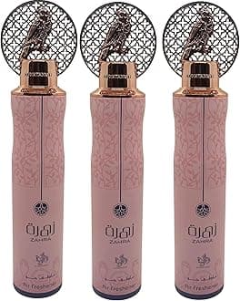 Arabian Air Freshener Bundle (3 x 300ml) Dubai, Luxury Scent, Long Lasting Fragrance (3 x Zahra)