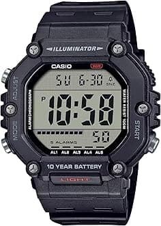 Casio AE-1600H Series | Black | 10-Year Battery | LED Illuminator | Digital Watch