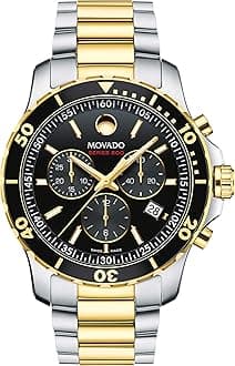 Movado Series 800 Men's Watch - Swiss Quartz Chronograph Movement, Stainless Steel Link Bracelet - 20 ATM Water Resistance - Luxury Fashion Timepiece for Him - 42mm