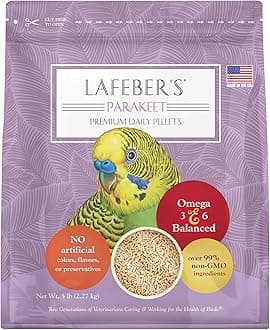 LAFEBER'S Premium Daily Diet Pellets Pet Bird Food, Made with Non-GMO and Human-Grade Ingredients, for Parakeets (Budgies), 5 lb