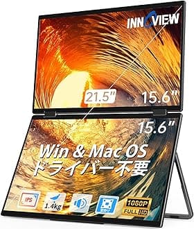 - Dual Mobile Monitor 15.6 Inch No Driver Needed Mobile Monitor 2 Screens FHD1080p Foldable Dual Display Mobile Display Auto Rotate 315° Full Function Type-C*2 Standard HDMI IPS Panel Wall