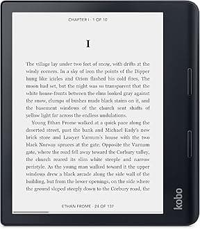 Kobo Sage | eReader | 8” HD Glare Free Touchscreen | Waterproof | Adjustable Brightness and Color Temperature | Blue Light Reduction | Bluetooth | WiFi | 32GB of Storage | Carta E Ink Technology